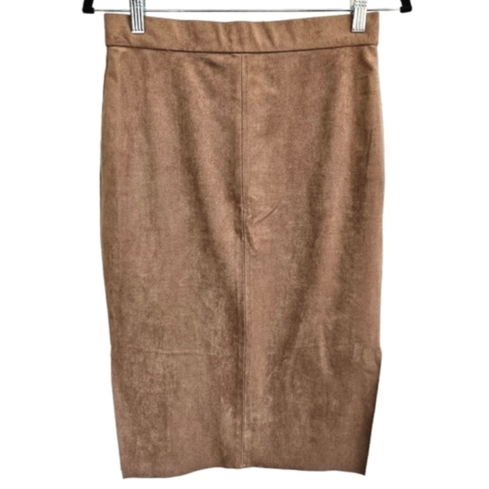 Wilfred Free Lis Faux Suede Midi Pencil Skirt Vegan Side Slit